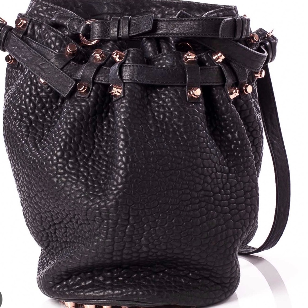 Alexander Wang Black Textured Hobo Bag